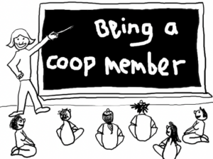 Teaching a class about "being a co-op member".